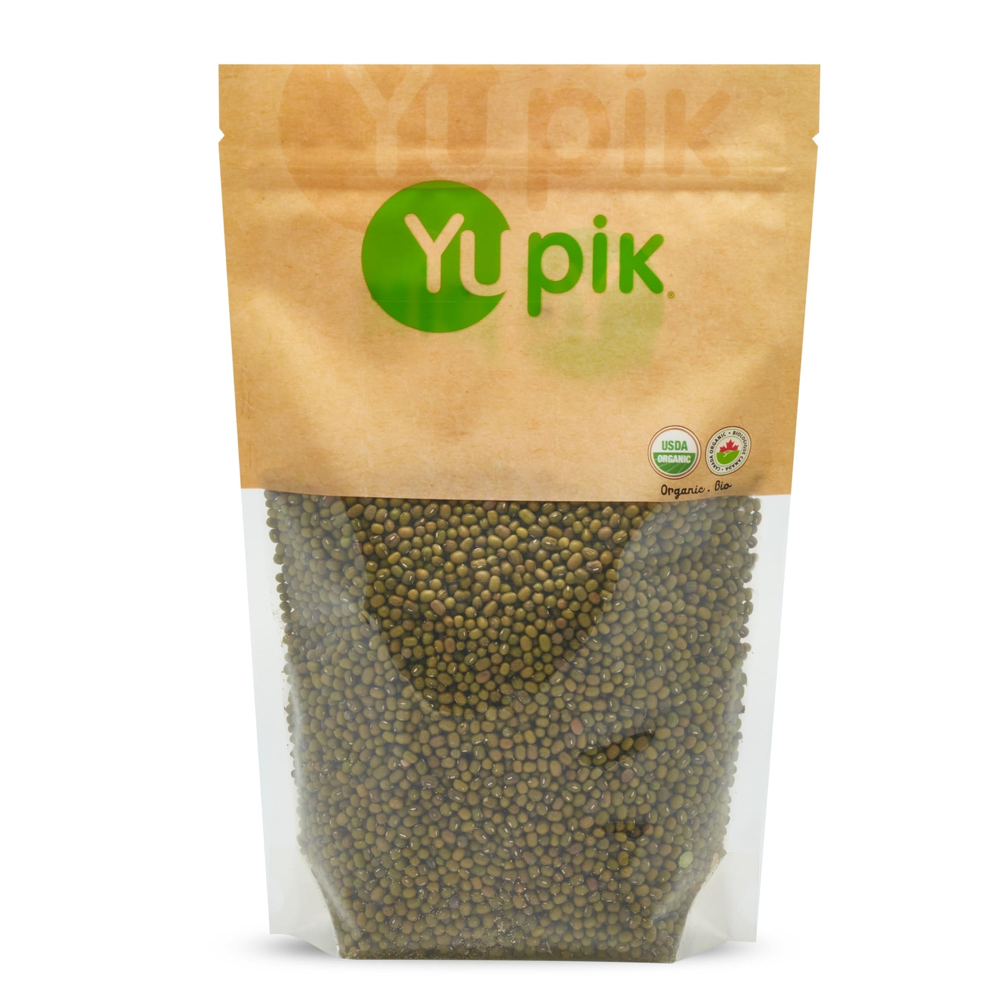 Yupik Organic Mung Beans, 2.2 lb (35.3 oz), USDA Certified, Kosher, Gluten-Free, Dried Legumes, Excellent Source of Protein & Fi