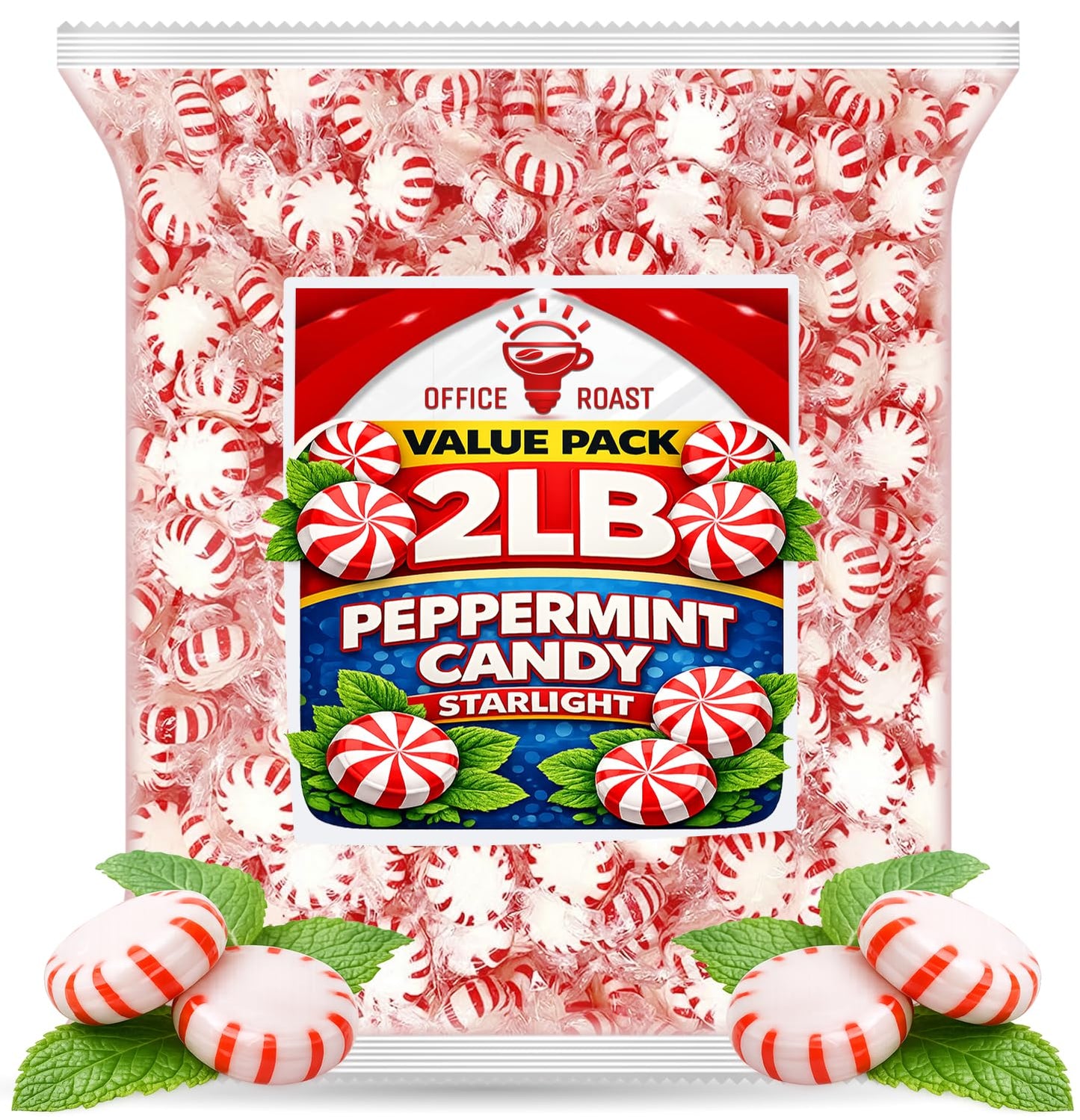 Individually Wrapped Fruit Hard Candies with Juicy Center, Bulk Bag for Pinata Stuffers, Party Treats & Candy Buffet Favors (2LB