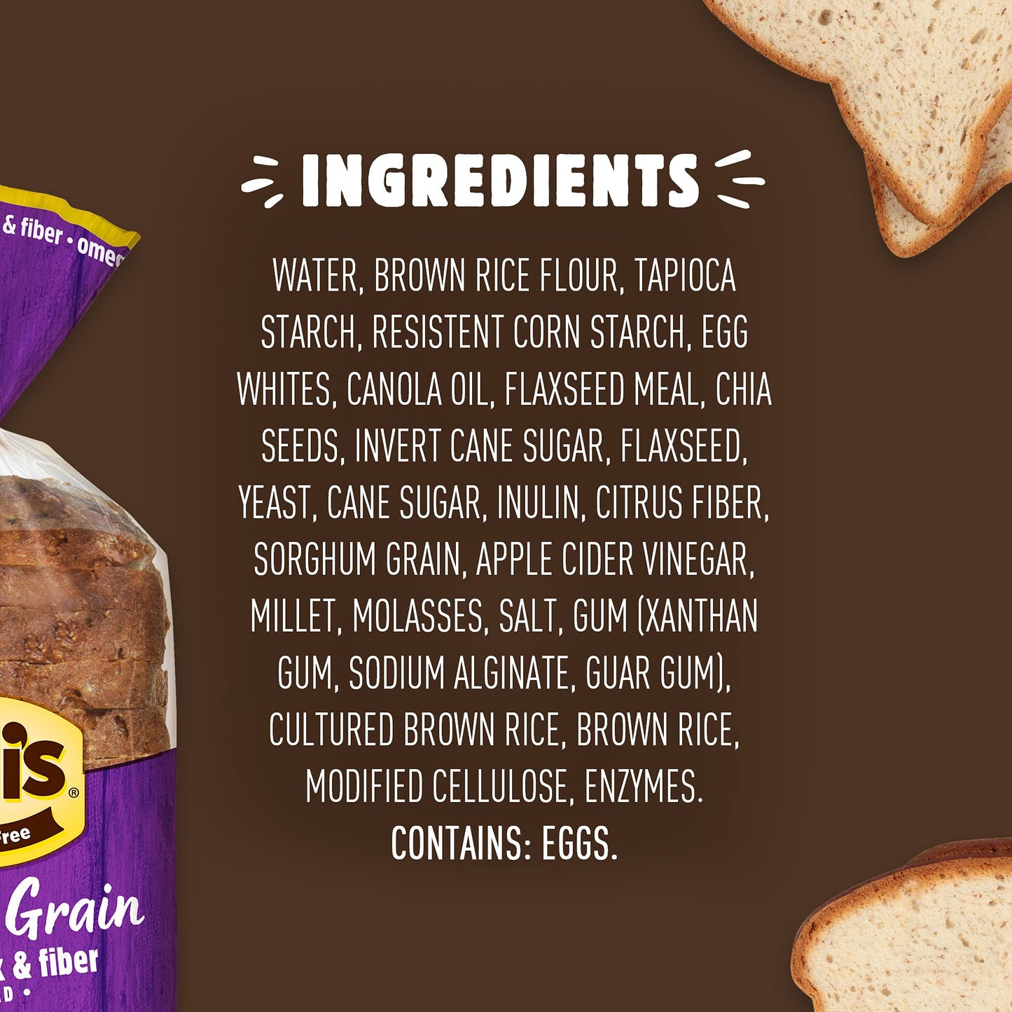Udis Gluten Free Delicious Soft Sandwich Bread, Ancient Grain Omega, Sliced 14.2 oz Loaf