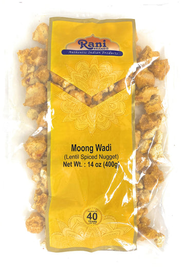 Rani Moong Wadi (Vadi), Lentil Spiced Nugget / Chunks 14oz (400g) ~ High Protein, All Natural | Vegan | No Colors | Indian Origi