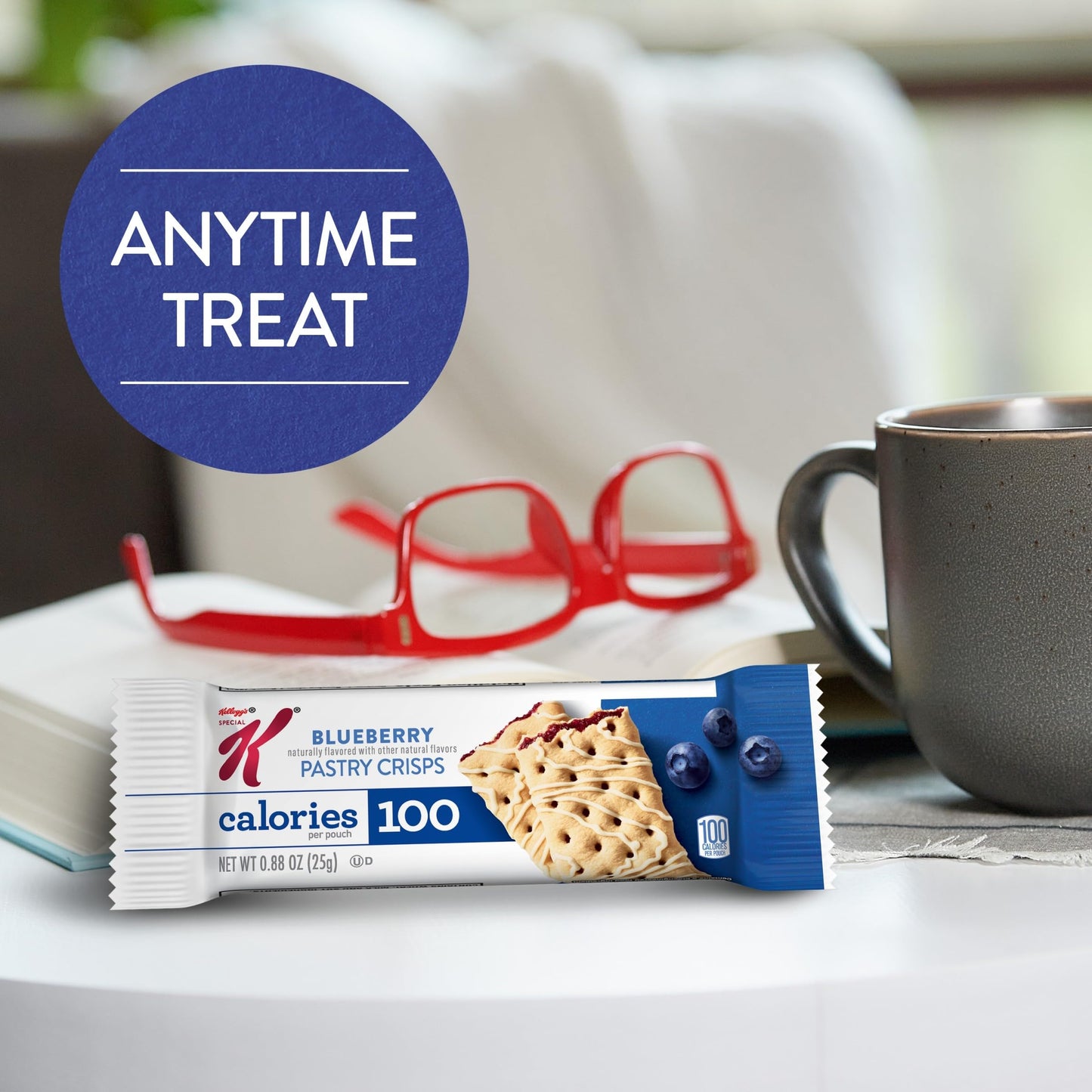 Special K Pastry Crisps, Blueberry, 100 Calorie Snacks, 0.88 Ounce (Pack of 12)