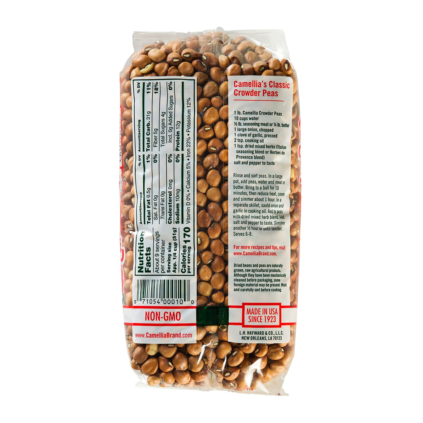 Camellia Brand Dried Crowder Peas, 16 Ounce (Pack of 6)