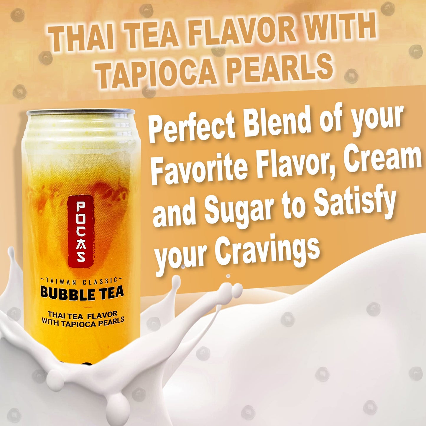 Pocas Bubble Tea, Classic Taiwan Style Milk Tea With Tapioca Pearls. Ready To Serve Boba Tea (9)