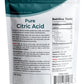 Viva Doria 100% Pure Citric Acid  Food Grade  Fine Grain  12 oz (340 g)