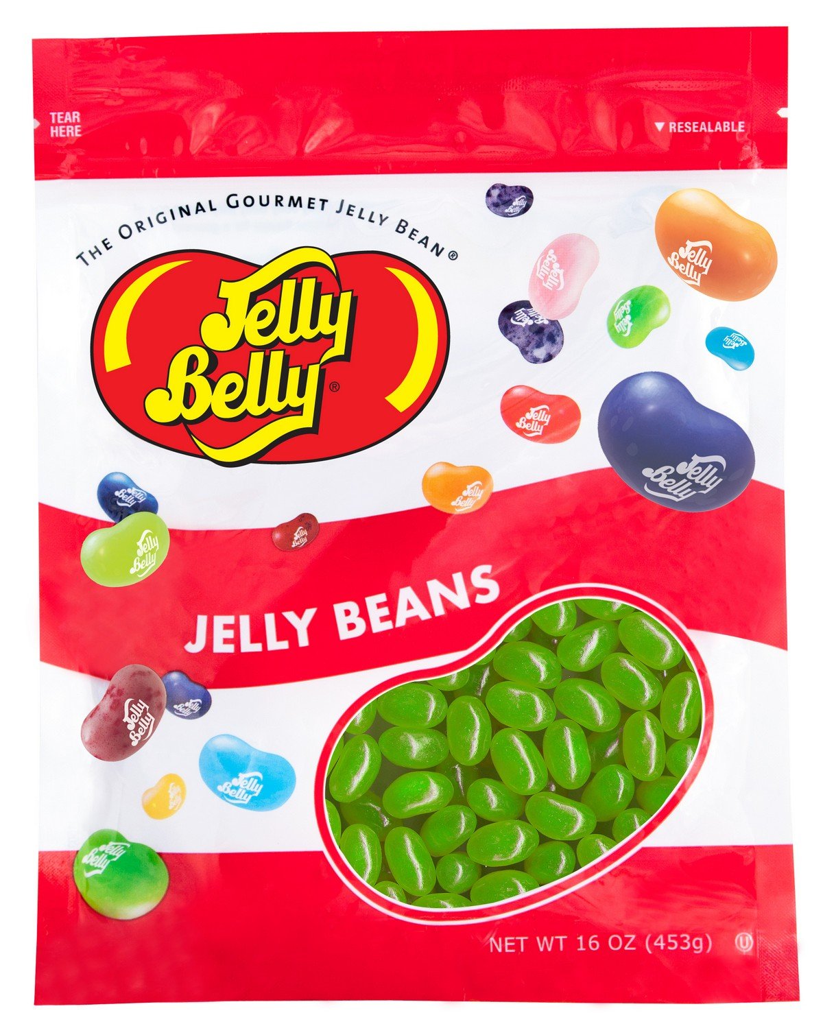 Jelly Belly Lemon Lime Jelly Beans - 1 Pound (16 Ounces) Resealable Bag - Genuine, Official, Straight From The Source