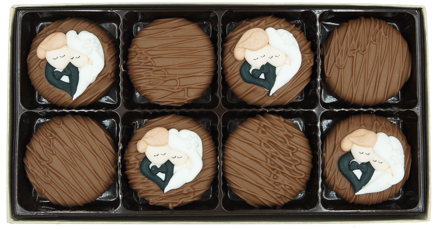 Philadelphia Candies Milk Chocolate Covered OREO Cookies, Wedding Heart Gift, 8 oz