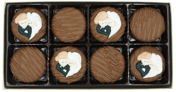 Philadelphia Candies Milk Chocolate Covered OREO Cookies, Wedding Heart Gift, 8 oz