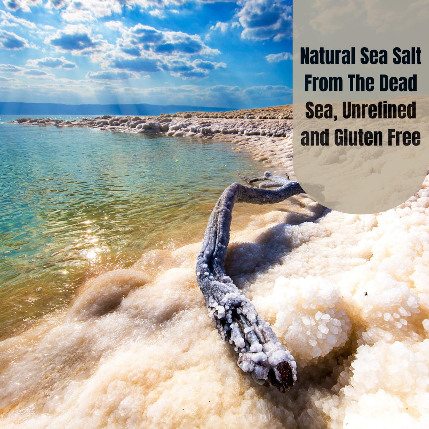 Aromasong Low Sodium Sea Salt 13 Oz. Salt Shaker 100% Natural Fine Grain Dead Sea Potassium Chloride With Dead Sea Salt.