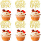 24 Pcs Happy Friendsgiving Cupcake Toppers Glitter Fall Theme Thanksgiving Cupcake Picks Give Thanks Cake Decorations For Happy