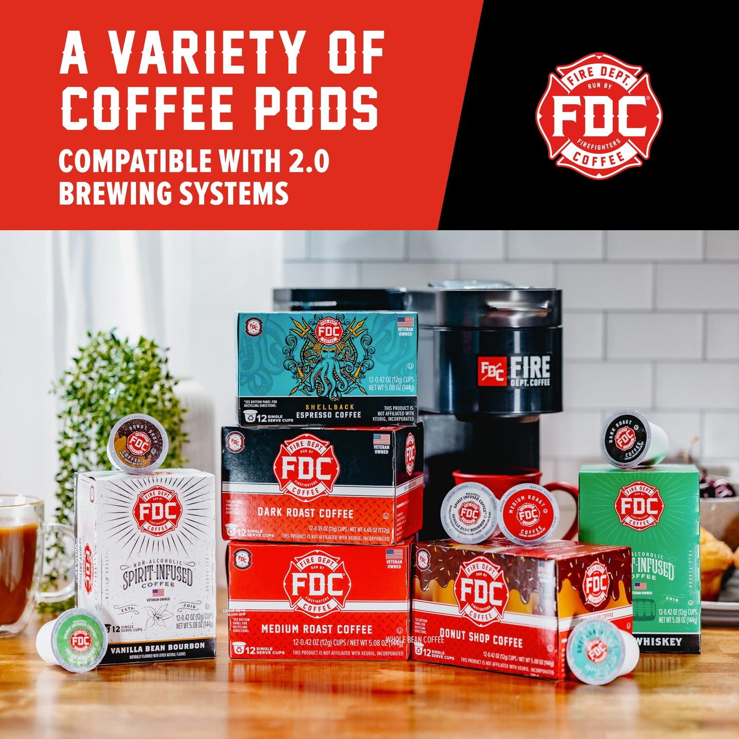 Fire Department Coffee - Gives Back To Firefighters - Bold & Smooth Dark Roast Coffee Beans - Roasted In The Usa - Premium Whole