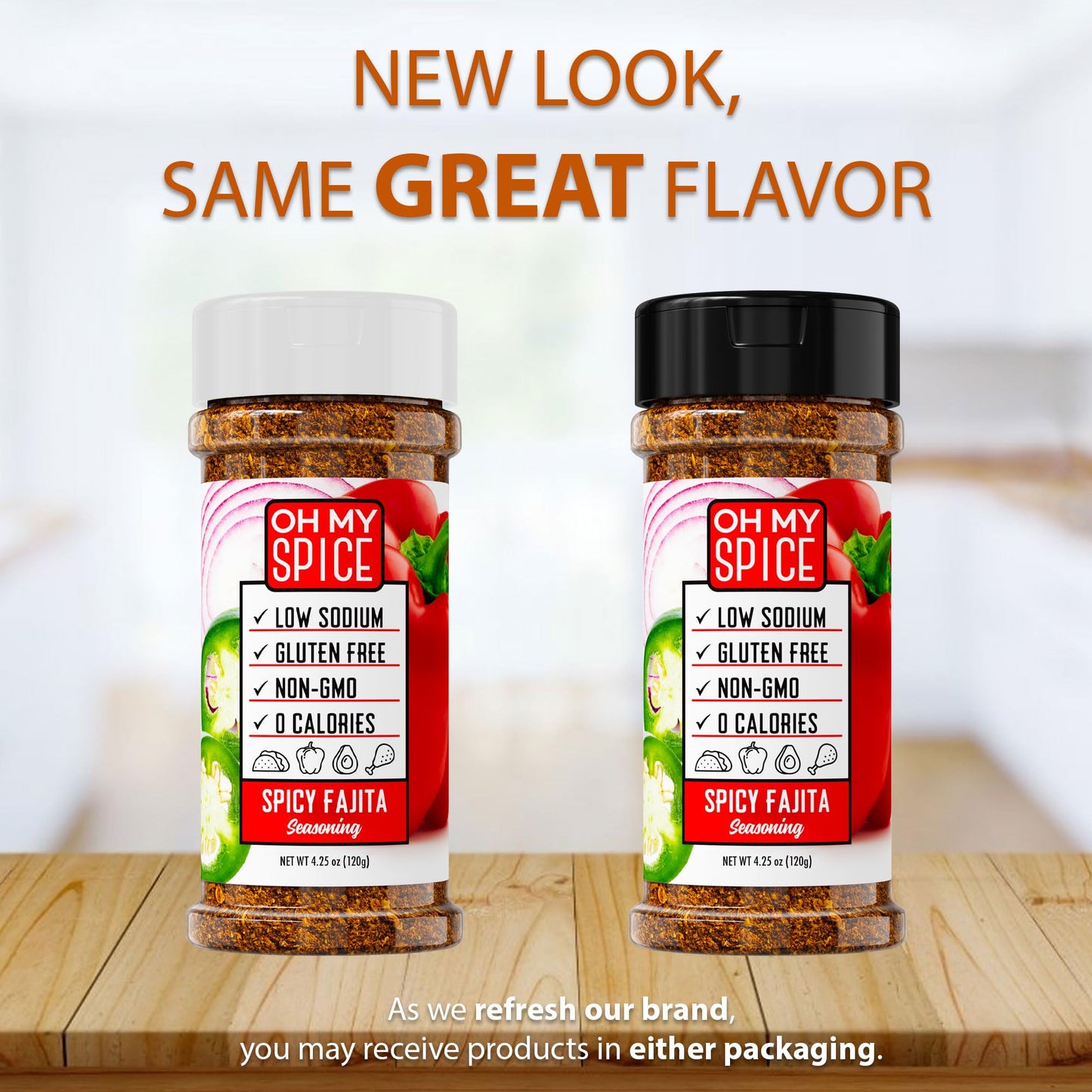 Oh My Spice Spicy Fajita Seasoning | Low Sodium, Gluten Free | 5 Ounce Pack