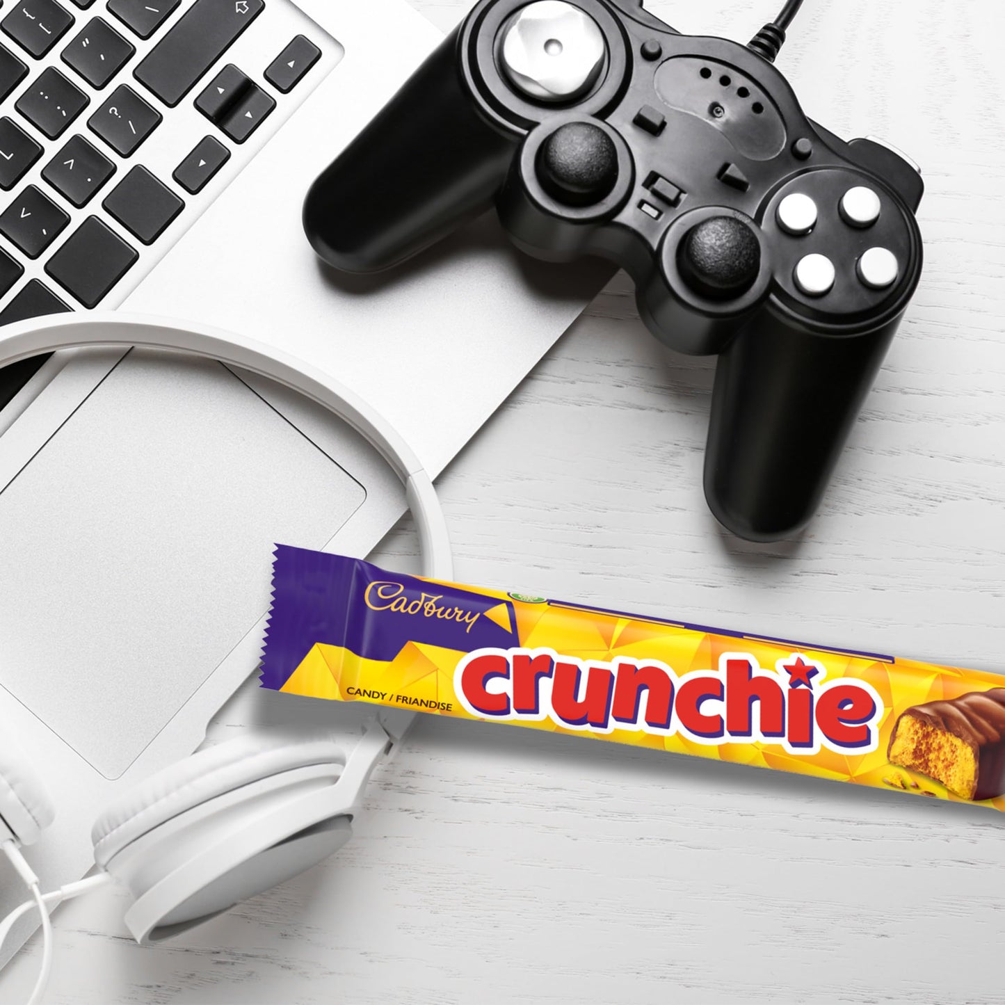 Cadbury Crunchie Chocolate Candy Bars, 4 Count, Imported From Canada