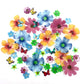 Weraru 58Pcs Edible Butterfly And Flowers Cake Topper Cupcake Toppers Wedding Themed Party Birthday Cake Decoration Mixed Size &