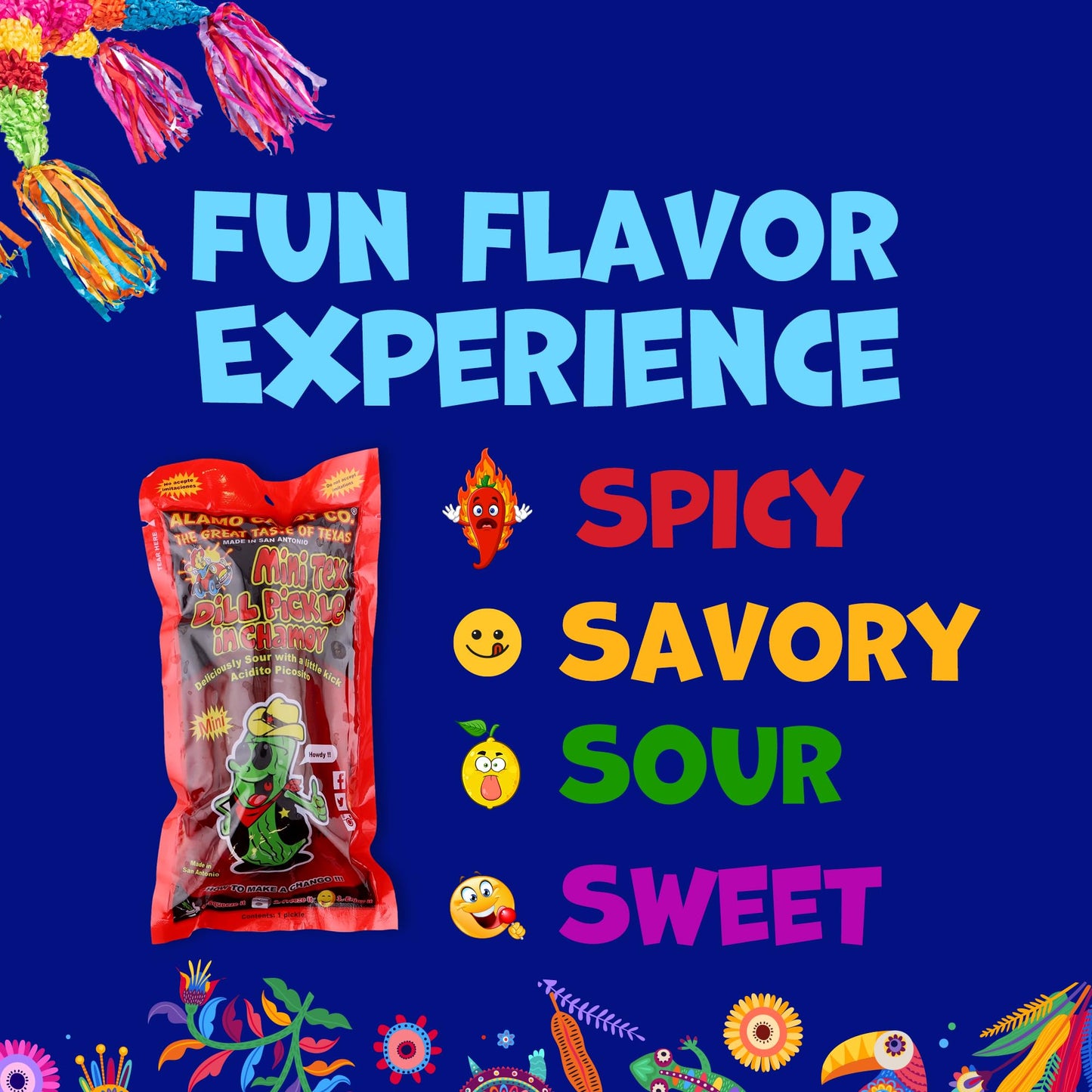 Chamoy Pickle Kit With Tajin, Lemon & Lime By Happy Packs | Pepinillos Con Chamoy | Includes 3 Chamoy Pickles | Mexican Candy Va