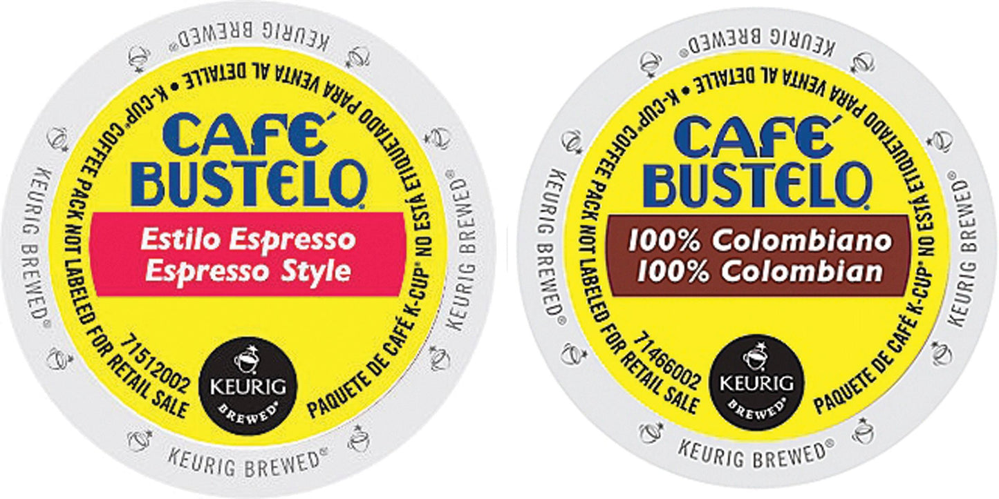 Caf Bustelo Cafe Bustelo - Espresso & 100% Colombian K-Cup Combo Pack For Keurig 2.0 - 48 Count/24 Per Box