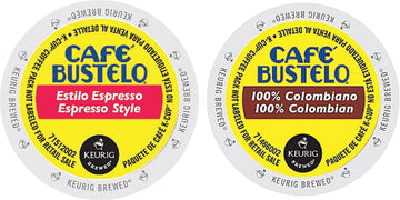 Caf Bustelo Cafe Bustelo - Espresso & 100% Colombian K-Cup Combo Pack For Keurig 2.0 - 48 Count/24 Per Box