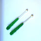 Classic Rock Candy Sticks, Sugar Rock Crystal Lollipops, Individually Wrapped (Pack Of 18, Green Apple)
