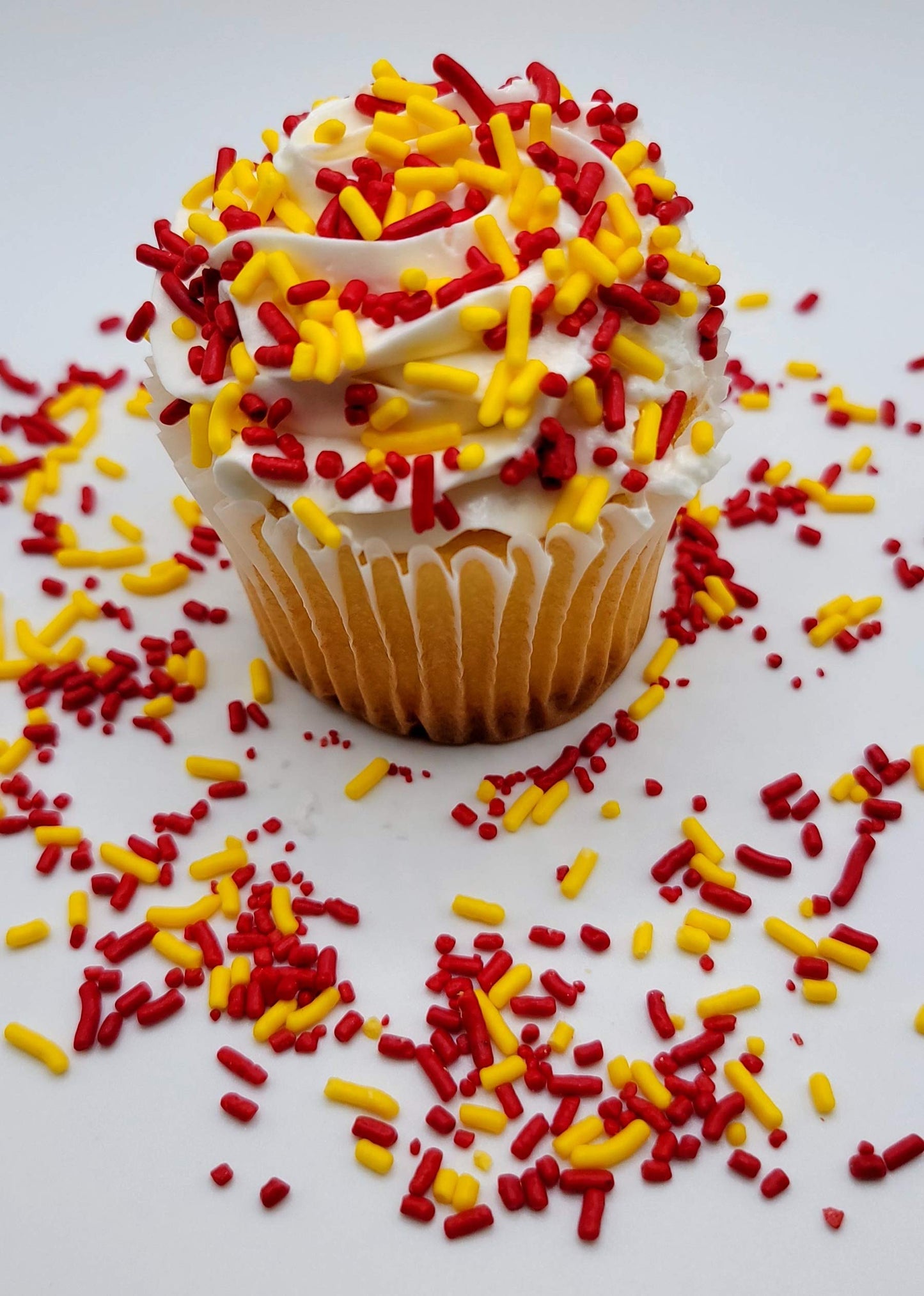 NCS Red and Yellow Edible Jimmies Sprinkles, 8 ounces