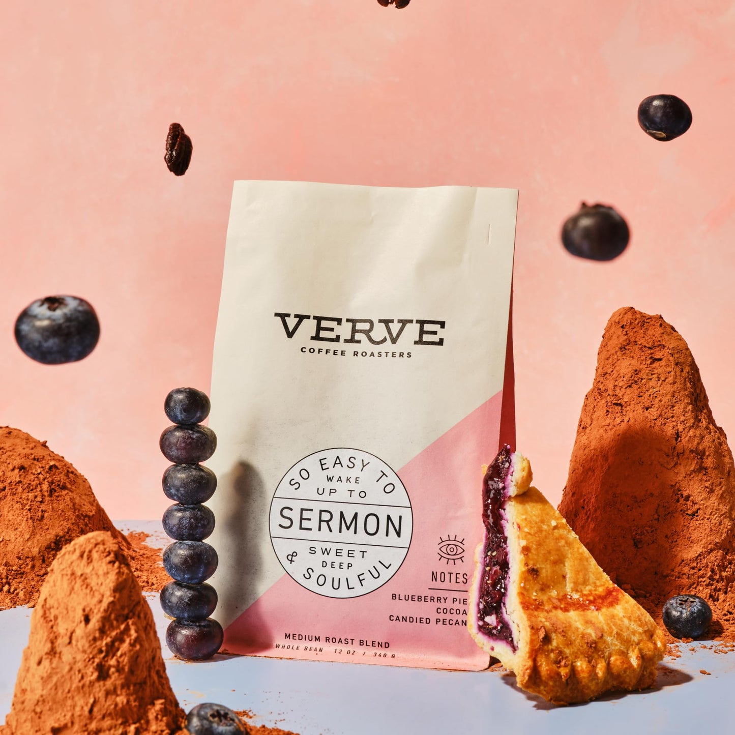 Verve Coffee Roasters Whole Bean Coffee Sermon Blend, Medium Roast, 12oz Resealable Pouch