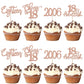 YCTHUNFISH 24 Pack 18th Birthday Cupcake Toppers Glitter Rose Gold Decorations for Happy 18th Birthday Party Supplies