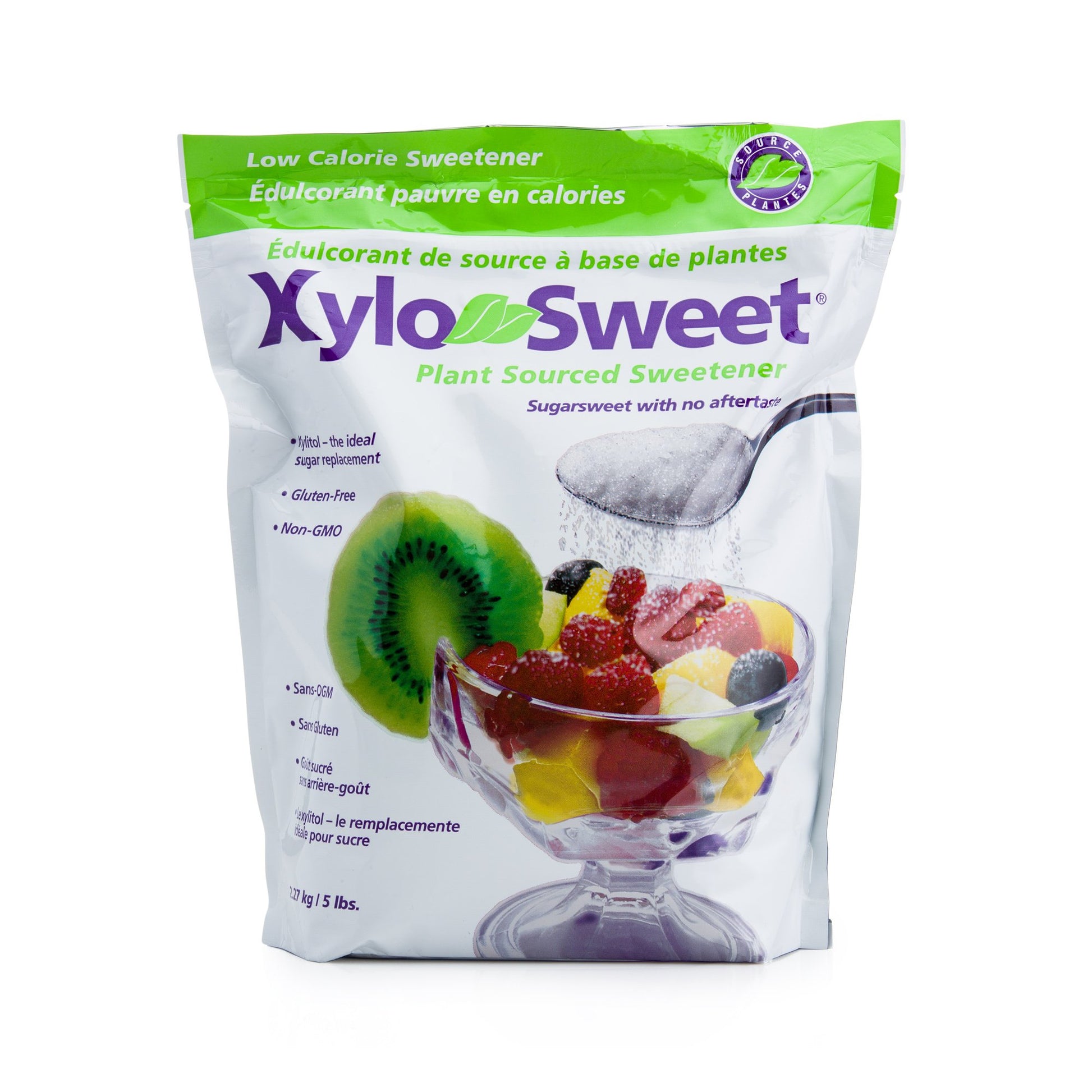Xlear XyloSweet Plant Sourced Xylitol Sweetener - Pure Natural Sugar Substitute, Granules, Non-GMO, Gluten-Free, 5 Pound Bag (Pa