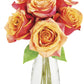 KaBloom Flowers - Valentine Collection - Bouquet of 6 Fresh Cut Orange Roses (Farm-Fresh  Long-Stem) with Vase. Gift for Birthday  Anniversary  Valentine  Mothers Day Fresh Flowers