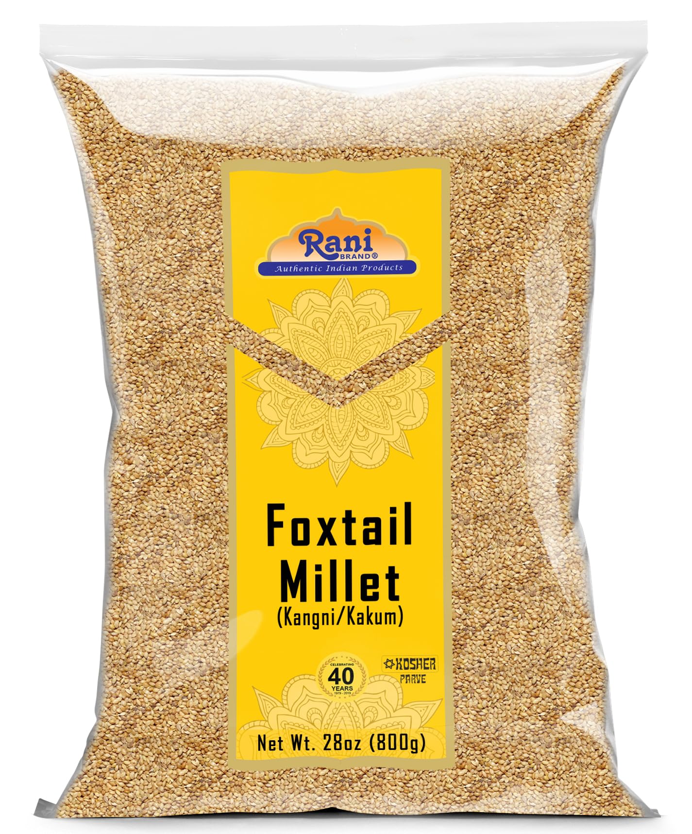 Rani Foxtail Millet Polished (Setaria italica) Ancient Grains 800g (28oz) ~ All Natural | Gluten Friendly | NON-GMO | Kosher | V