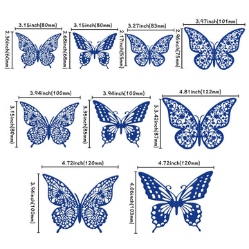 Gyufise 36 Pack Lively 3D Butterfly Cupcake Toppers Hollow Butterfly Cake Decorations For Birthday Wedding Fairy Party Butterfly