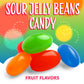 Sour Jelly Beans Candy | 2-Pound Pack | Assorted Zesty Fruit Flavors