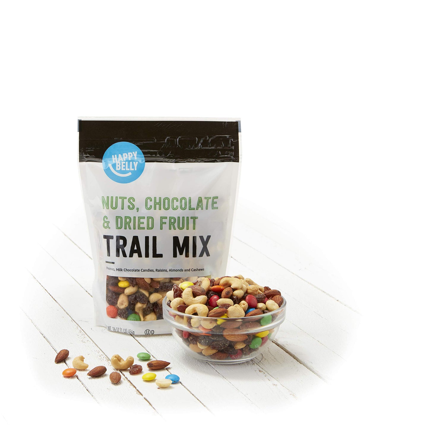 Happy Belly Trail Mix, Nuts, Chocolate & Dried Fruit, 16 Ounce (Pack of 1)
