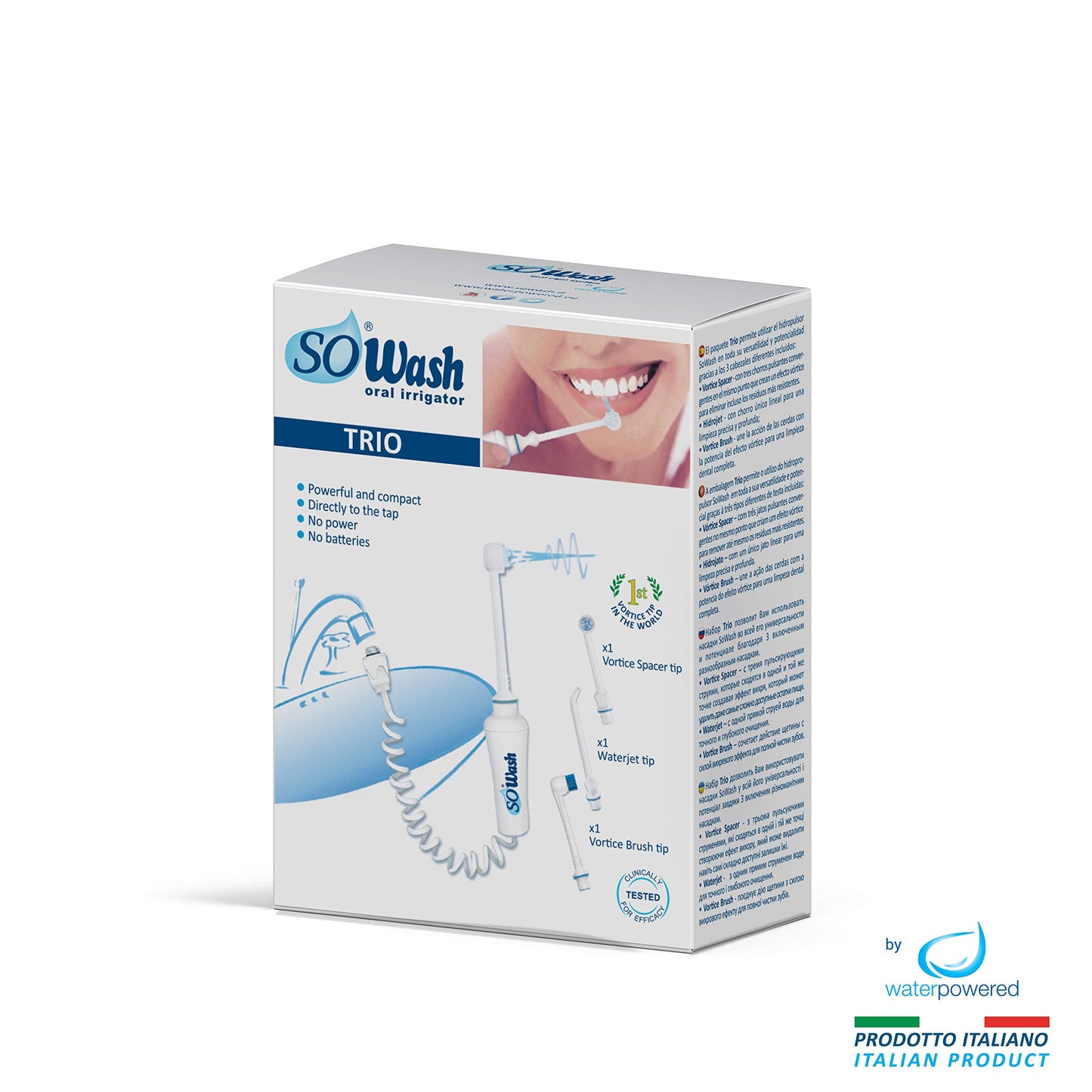 Water Flosser Sowash Trio, Faucet Oral Irrigator Dental Water Floss, It Connects Directly To The Faucet, Non-Electric Dental Irr