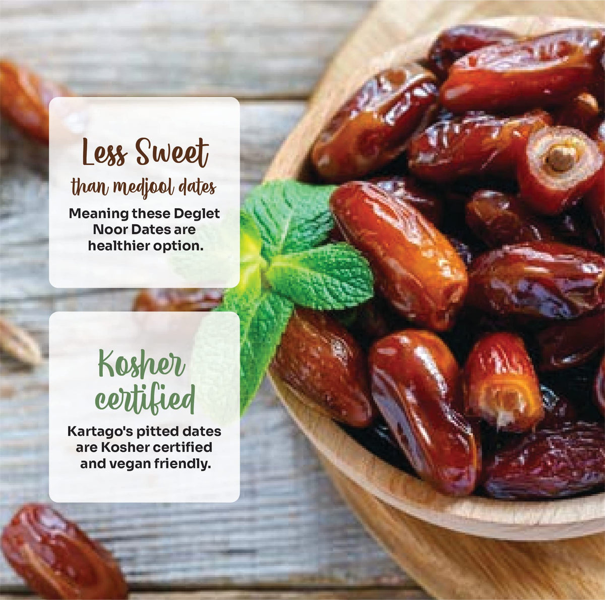 Organic Pitted Dates - All Natural, Fat Free, Organic Deglet Noor ...