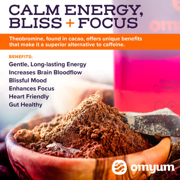 Omyum Supernatural Coffee Alternative (30 Servings) - Organic Superfood Adaptogen Mushroom Blend With Cacao, Lions Mane, Reishi,