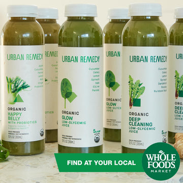 Urban Remedy Glow Organic Green Juice, Cold-Pressed, 12 fl oz, Cucumber, Celery, Kale, Lemon & E3Live Blend, Low Calorie Superfo