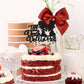 Gyufise 1Pc Till Death Do Us Part Cake Topper Black Glitter Wedding Happy Valentine's Day Cake Topper Decorations Valentine's Da