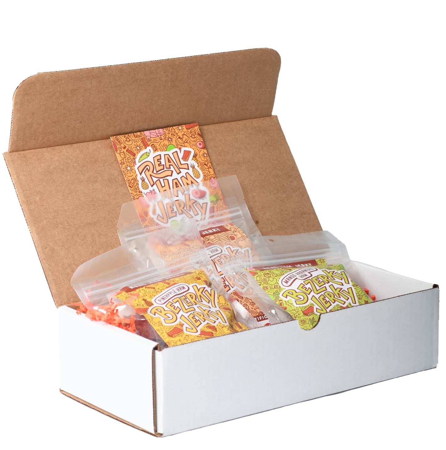 All Natural Real Ham | Jerky Gift Box | Whole Muscle Premium Cut | Pork Jerky | Low Fat | High Protein | Dry Texture | No Nitrat