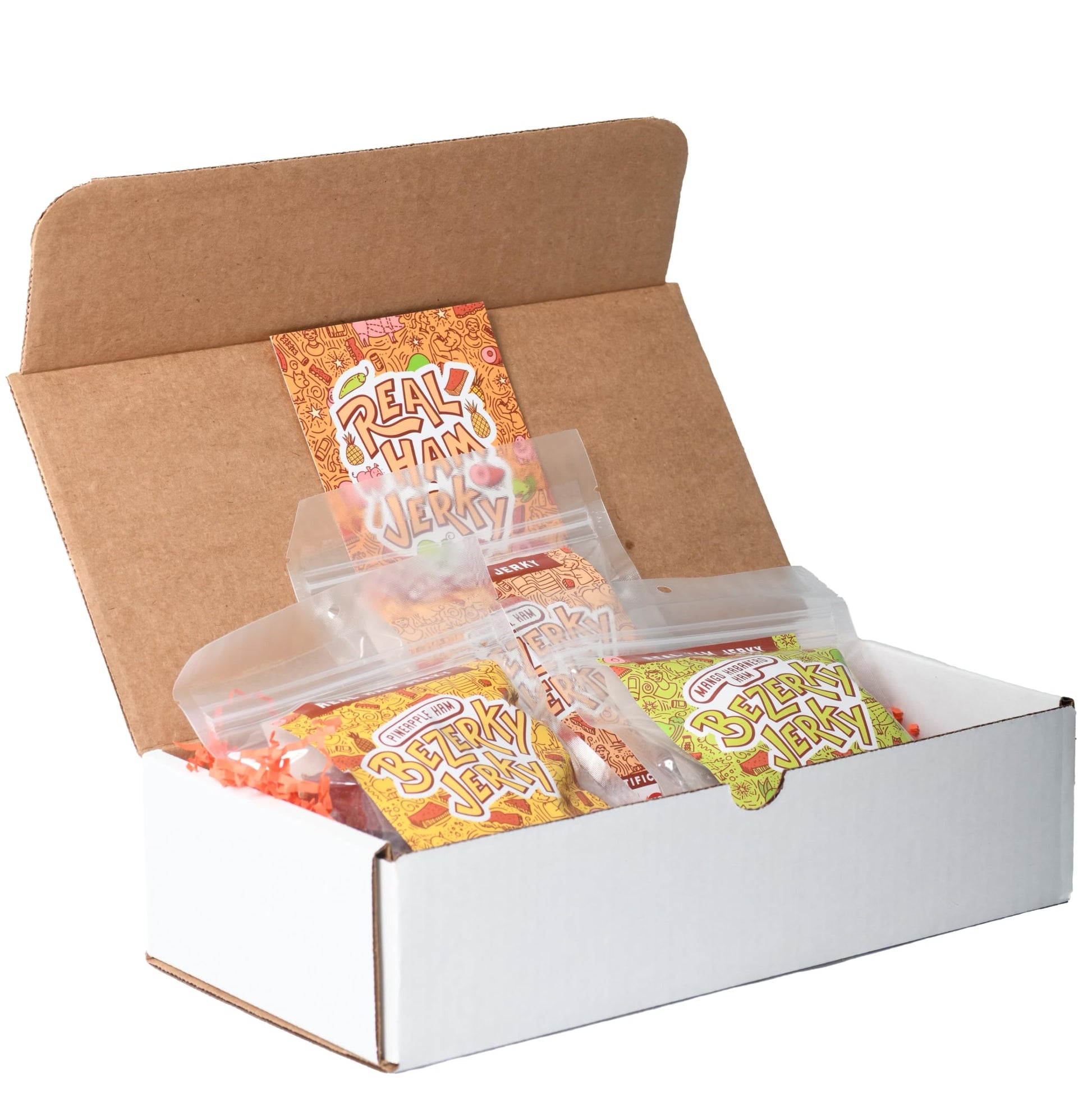 All Natural Real Ham | Jerky Gift Box | Whole Muscle Premium Cut | Pork Jerky | Low Fat | High Protein | Dry Texture | No Nitrat