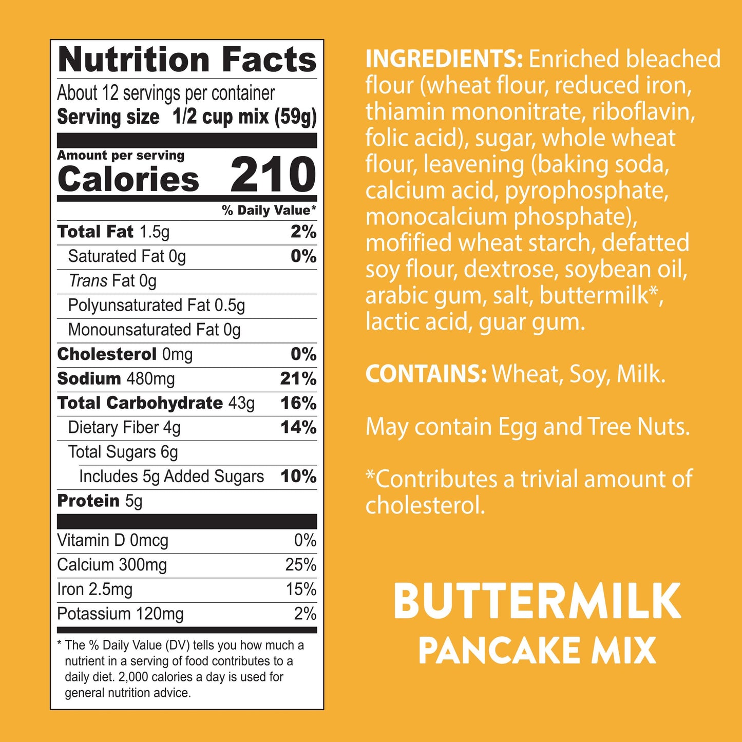 Krusteaz Heart Healthy Buttermilk Pancake and Waffle Mix  Light & Fluffy  25.2 oz Boxes (Pack of 8)
