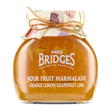 Mrs Bridges Four Fruit Marmalade, Made in Scotland, 12oz Jar (Pack of 1)