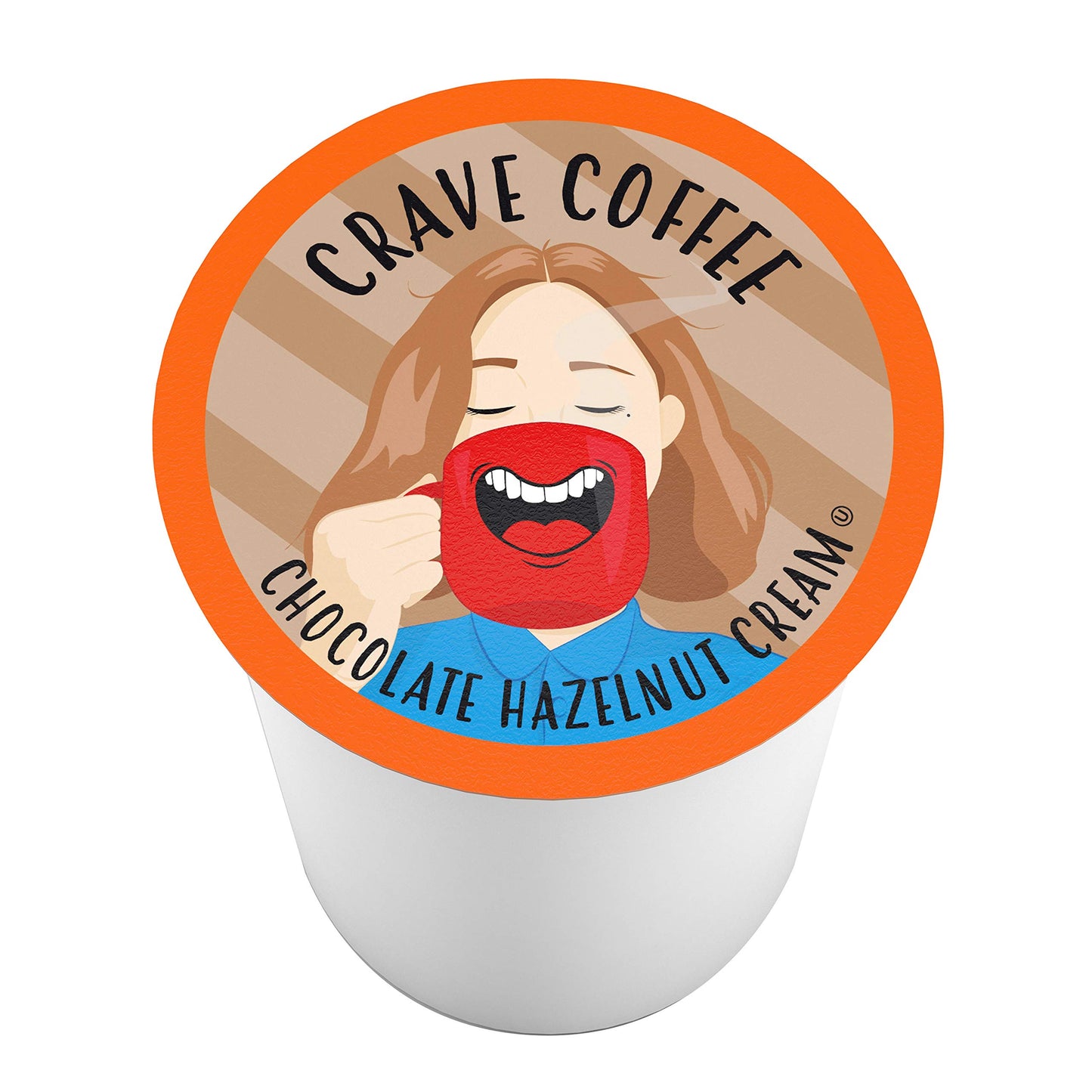 Crave Beverages Chocolate Hazelnut Creme Coffee Pods for Keurig, 100 Count, Choclate Hazelnut Crème
