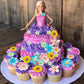 Morofme 55Pcs Edible Flower Butterflies Cake Topper Wafer Paper Flower Cupcake Toppers Hawaiian Flower Cake Decorations Mixed Si