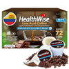 HealthWise Chocolate Coconut Decaf Coffee K-Cups, Low Acid, 72 Count (Pack of 6), Swiss Water Process, Ideal for Sensitive Stomachs