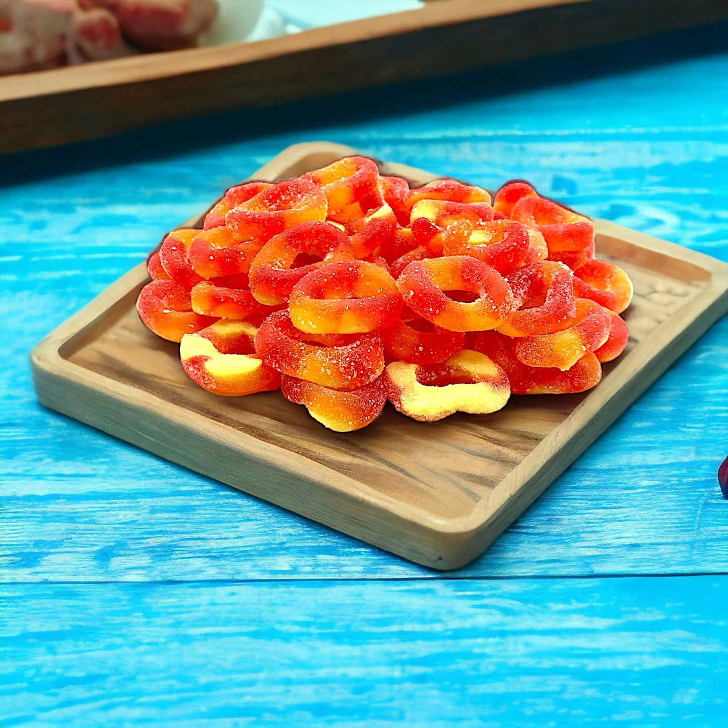 Premium Peach Rings -1.5 Lbs Delicious Peach Flavor Soft Sweet Gummy Rings In Resealable Bag, Perfect For Snacks, Parties And Gi