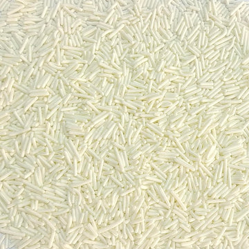 Sentovac Edible White Jimmies Sprinkles For Cake Decorating Baking | Cupcake Cookie And Ice Cream Toppers Cake Decorations| Cele