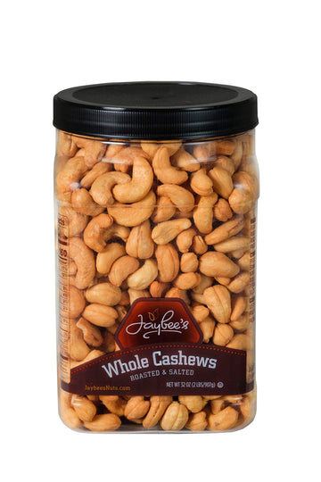 Cashews Roasted Salted - 32 Oz 2 Lbs | Whole Cashew Nut | Healthy Protein Snack | Natural Keto & Vegan Diet Friendly | Great For