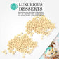 OCREME Edible Sugar Pearls for Cake Decorating, Ivory, 8mm, 8 oz