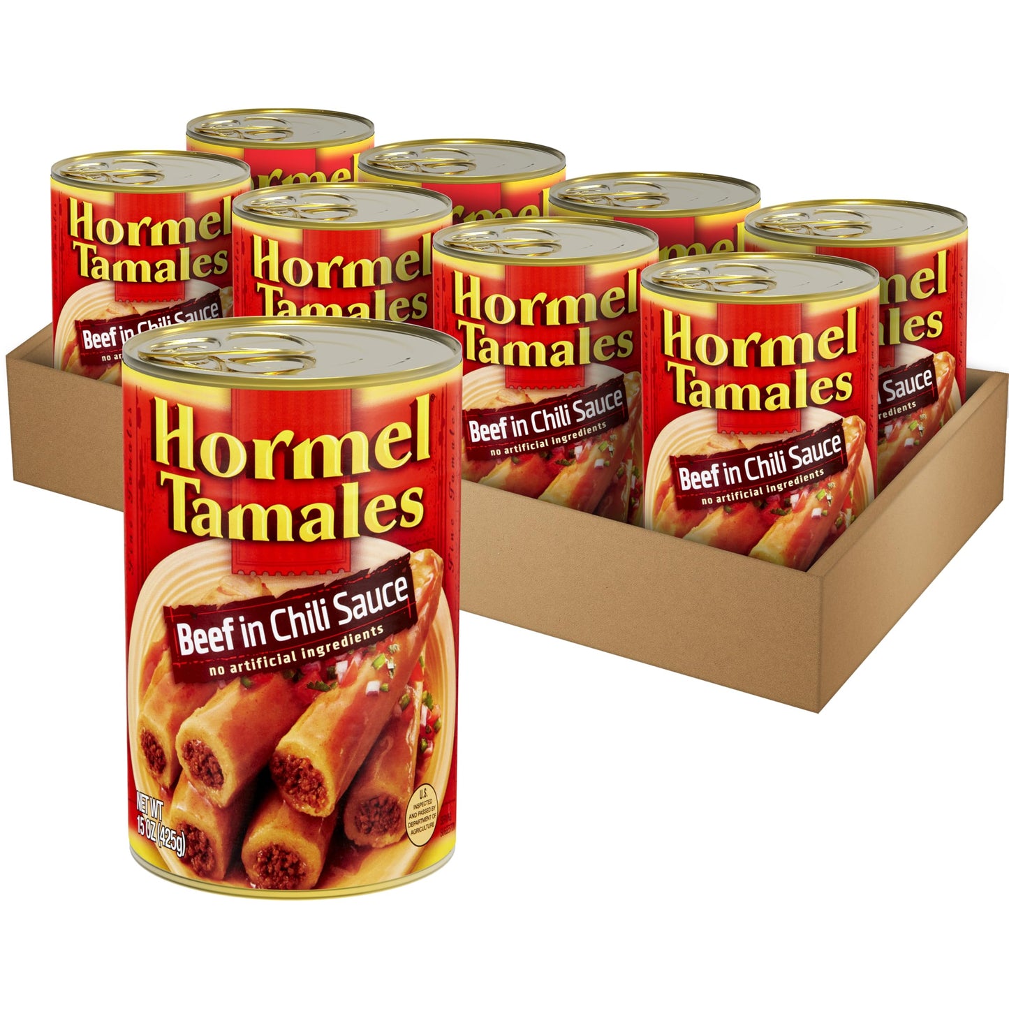 Hormel Beef Tamales, 15 Oz, Pack of 8, Convenient and Delicious Meal Option