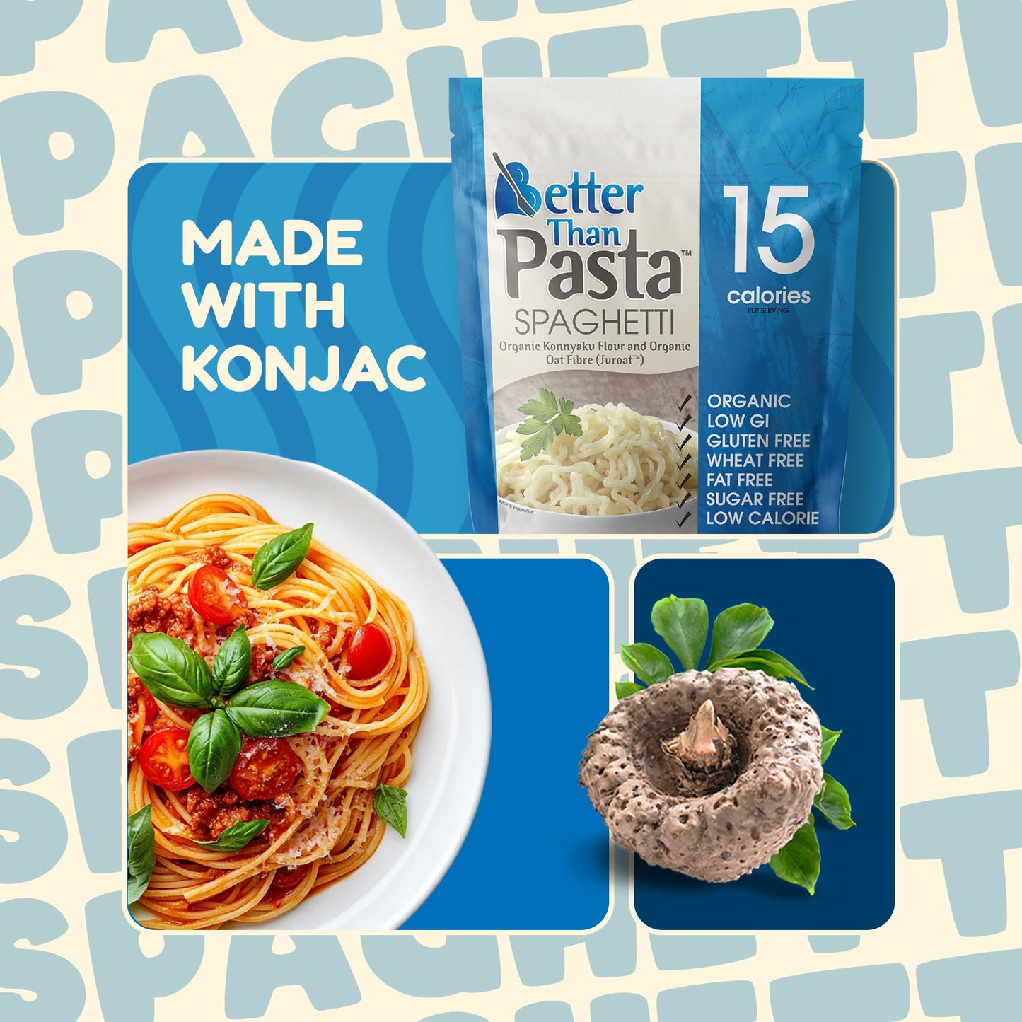 Better Than Pasta Organic Shirataki Spaghetti - Usda Organic, Zero Net Carbs, Keto & Diabetic Friendly, Gluten-Free, Low-Calorie