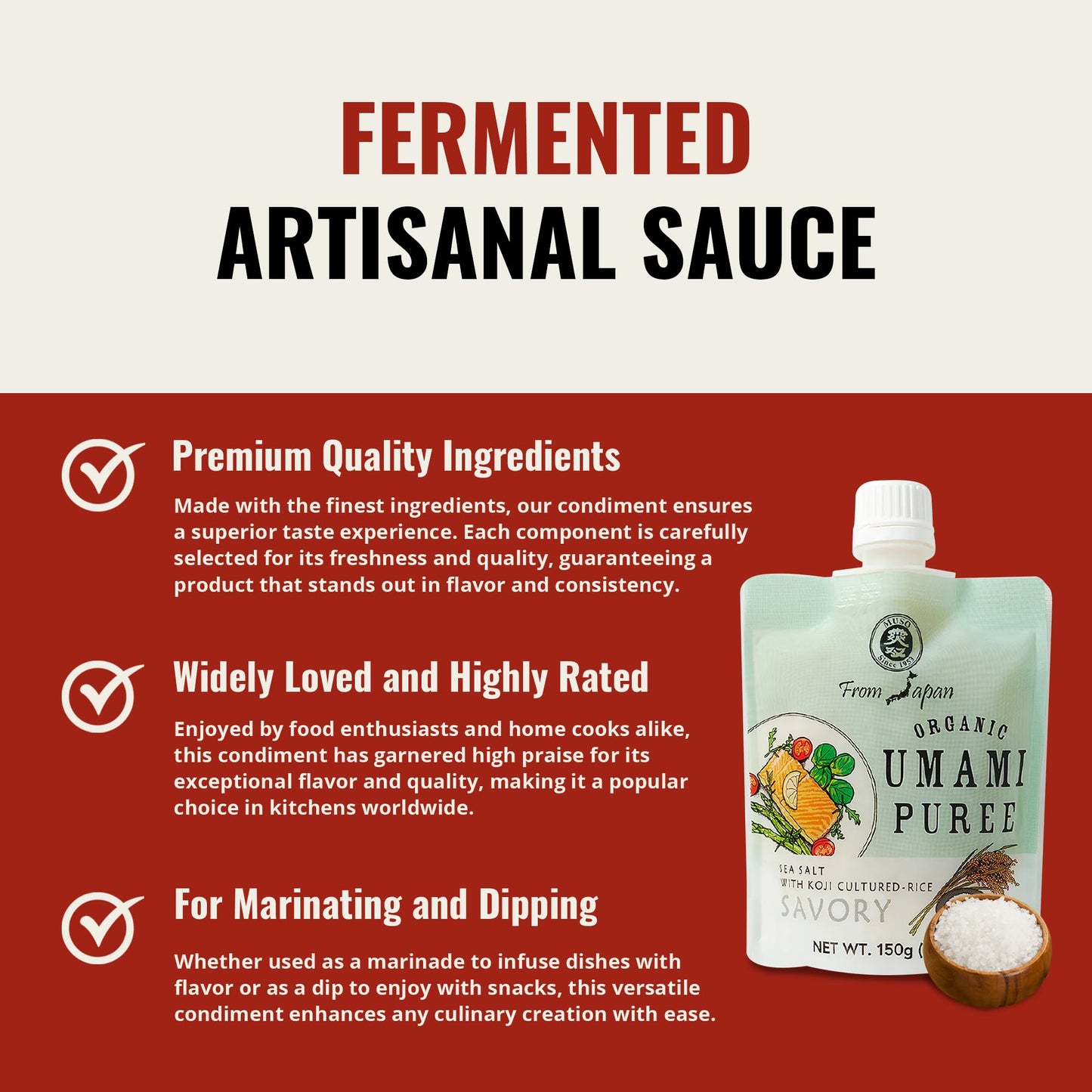 Muso From Japan - Umami Puree Savory, Japanese Flavor Enhancer For Soups, Sauces, Marinades, Deep Umami Taste, Vegan-Friendly -