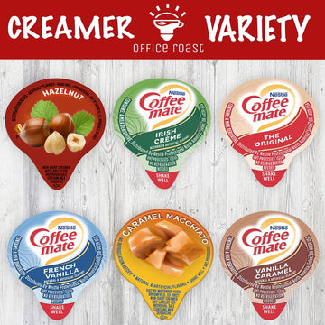 Variety Pack Creamers Liquid Creamer Singles | Gift Assortment Box | Coffee Cream | Frenh Vanilla, Vanilla Caramel, Original, Ha
